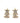 Chanel Gold Plated Star Coco Mark Earrings With Rhinestones