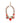 Dolce & Gabbana Gold Brass FRUIT Pendants Flowers Crystal Logo Necklace