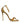 Dolce & Gabbana Gold Leather Keira High Heels Sandals Shoes