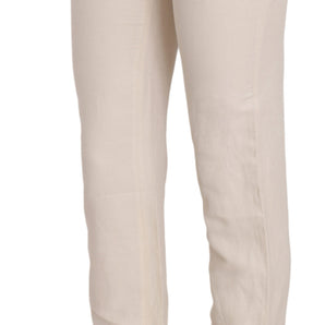 LAUREL Elevated White High Waist Flared Trousers