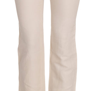 LAUREL Elevated White High Waist Flared Trousers