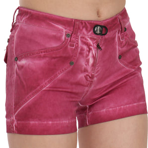 PLEIN SUD Chic Pink Washed Denim Shorts