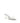 Amina Muaddi Silver Pvc Stiletto Heel Sandals