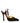 Dolce & Gabbana Black Satin Floral Ankle Strap Sandals Shoes