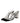 Dolce & Gabbana Silver Black Leather Block Heels Sandals Shoes