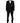 Dolce & Gabbana Black Wool Silk Saxophone Slim Fit 3Pc Suit