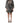 MSGM Black White Zebra Puff Sleeves Mini Dress