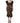 Dolce & Gabbana Black Purple Crystal Brooch Silk Midi Dress