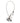 Dolce & Gabbana Silver Tone DG Logo Keychain Key Holder Bag Charm Keyring