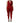 Dolce & Gabbana Red Plunging HalterNeck Draped Jumpsuit Dress