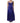 Dolce & Gabbana Blue Sleeveless Lace Trim A-line Gown Dress
