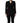 Dolce & Gabbana Black Wool DoubleBreasted Lace Sleeve Jacket
