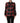 Dolce & Gabbana Red Black Plaid Silk Tie-Neck Blouse Top