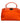 Fendi Orange Leather and Shearling Mini Peekaboo Top Handle Bag