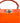 Fendi Orange Leather and Shearling Mini Peekaboo Top Handle Bag
