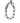 Dolce & Gabbana Silver Tone Brass Beaded Shell DG Logo Pendant Bracelet