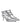 Valentino Garavani Gray Leather Stiletto Heel Sandals