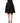 PINKO Cotton Striped Flared Silhouette Aline Midi Black