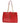 Saint Laurent Red Chevron Quilted Grained Leather Monogram Tote Bag