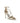 Jimmy Choo Gold Calf Leather Bos Taurus Stiletto Heel Sandals