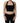 Dolce & Gabbana Black Square Neck Halter Cropped Tank Top