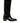Dolce & Gabbana Black Leather Knee High Heels Boots Shoes