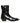 Dolce & Gabbana Black Leather DG Plaque Mid Calf Boots Shoes