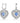 Swarovski Gray Stainless Steel Earrings