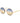 Ana Hickmann Gold Metal Sunglasses