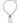 Alessandra Rich Silver Glass Necklace