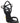 Moschino Black Viscose Stiletto Heel Sandals