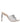 Off-White Gray Satin Stiletto Heel Sandals