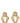 Valentino Garavani Gold Brass Earrings