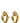 Valentino Garavani Gold Brass Earrings