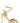 Twinset Gold Leather Stiletto Heel Sandals