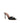 Amina Muaddi Black Silk Stiletto Heel Sandals