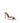 Amina Muaddi White Calf Leather Bos Taurus Stiletto Heel Sandals