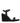 Gianvito Rossi Black Leather Wedge Sandals
