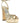 Jimmy Choo Gold Tencel Stiletto Heel Sandals