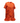 Valentino Garavani Orange Short Sleeve Ruffle Hem Dress