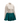 Valentino Garavani White Beaded Lace Mini Dress with Teal Skirt
