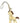 Furla Beige Leather Keychain
