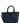 Ganni Blue Organic Cotton Tote Bag