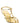 Prada Gold Calfskin Wedge Sandals