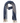 Gucci Monogram Blue Cashmere & Wool Scarf with Beige & Cream Fringe