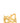 Saint Laurent Gold Brass Broch