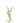 Saint Laurent Gold Brass Broch