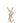 Saint Laurent Gold Brass Broch