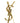 Saint Laurent Gold Brass Broch