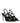 Balmain Black Leather Stiletto Heel Sandals